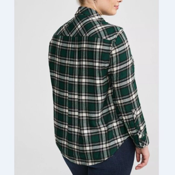 Torrid Lizzie Softest Flannel Button-Down Long Sleeve Shirt - Picture 4 of 8